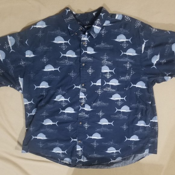 Puritan Other - Puritan's dark blue/light blue sailfish 3XL men's shirt